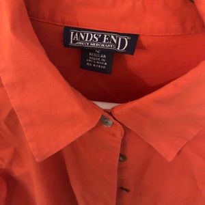 Orange Lands’ End Size 12 Regular shirt
